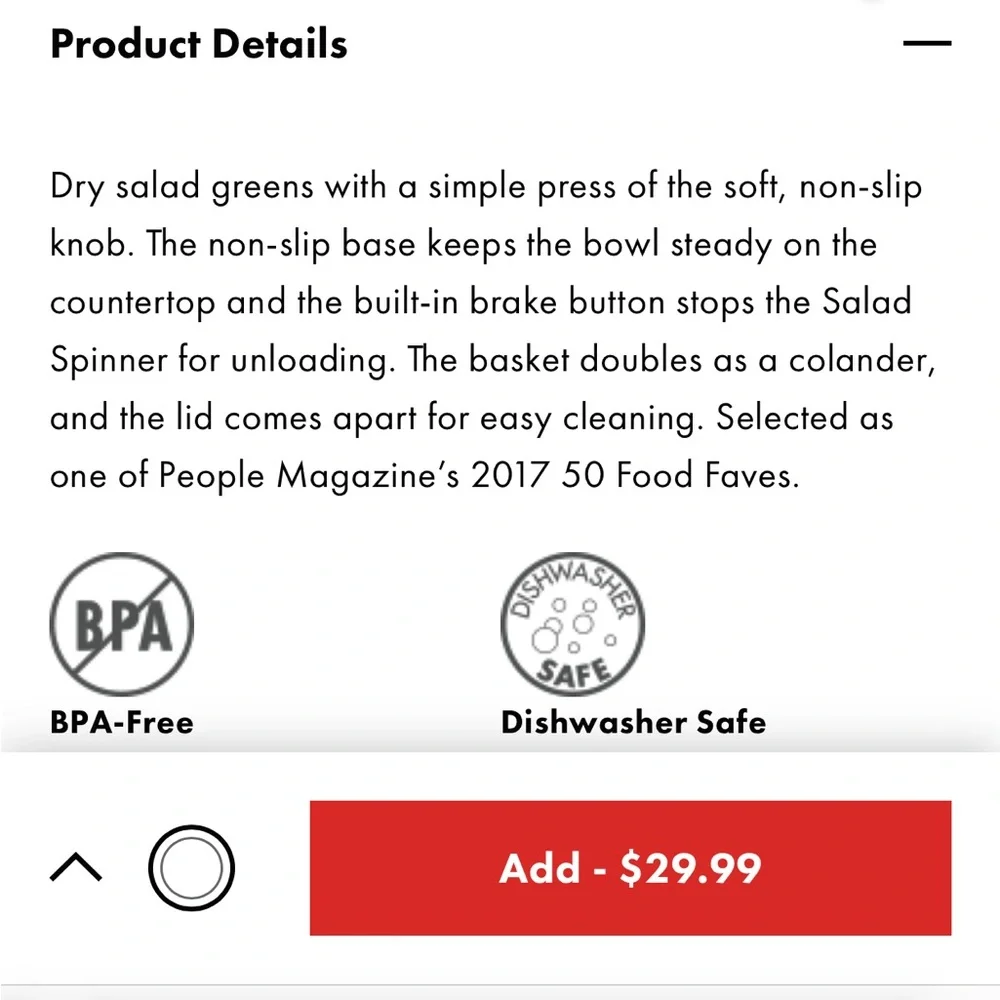Oxo good grips salad spinner